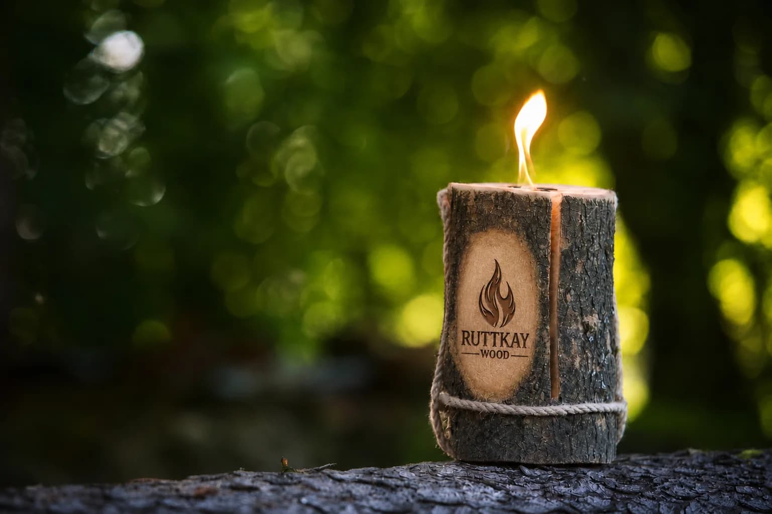 Švédsky oheň s laserovo vypáleným firemným logom RUTTKAY WOOD